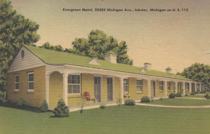 Evergreen Motel - OLD POSTCARD AND PROMOS